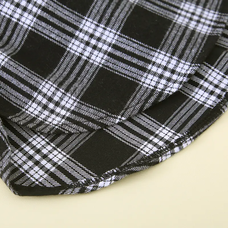 Winter Plaid Skirt Black White Matching Sweater Bottom - Image 4