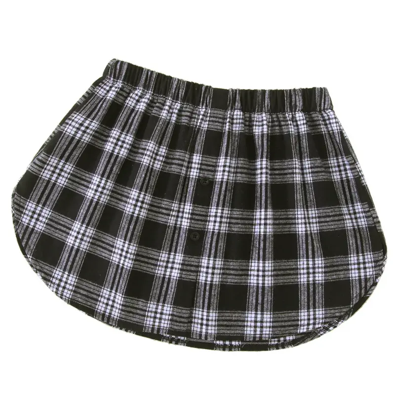 Winter Plaid Skirt Black White Matching Sweater Bottom - Image 6