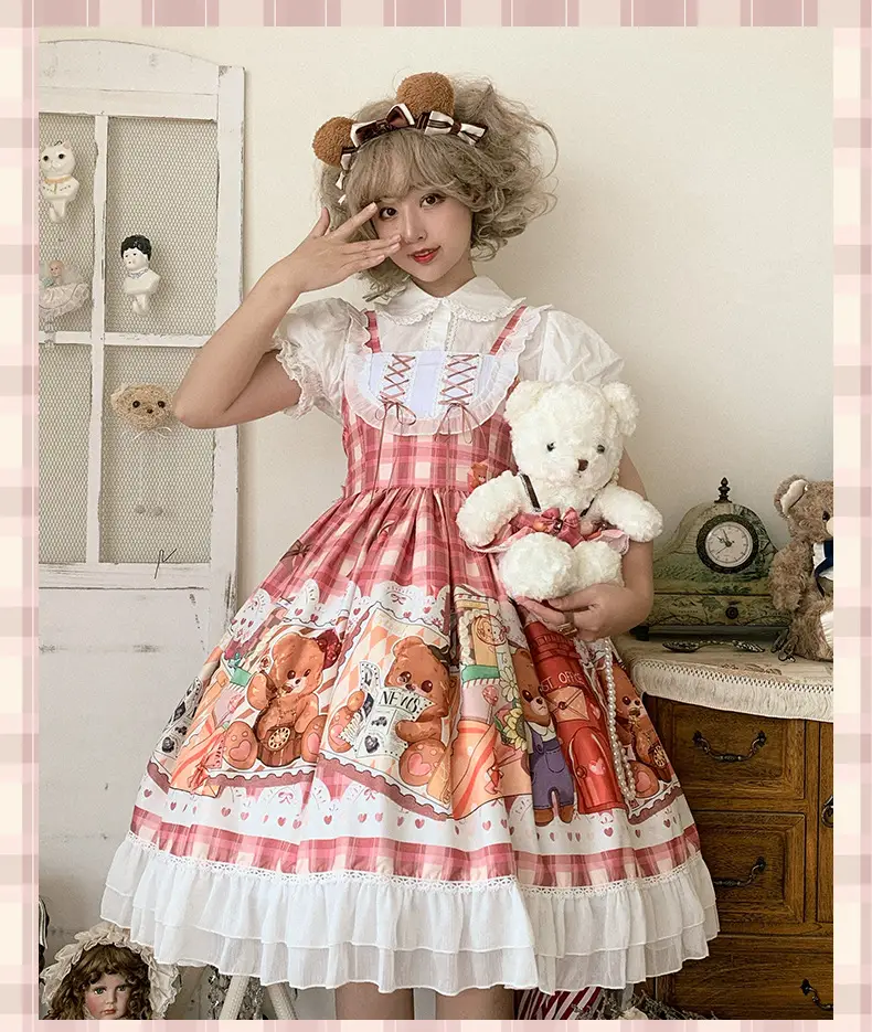 Cute Sweetheart Lolita Jsk Dress with Print — feature 10