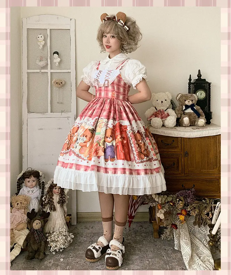 Cute Sweetheart Lolita Jsk Dress with Print — feature 6