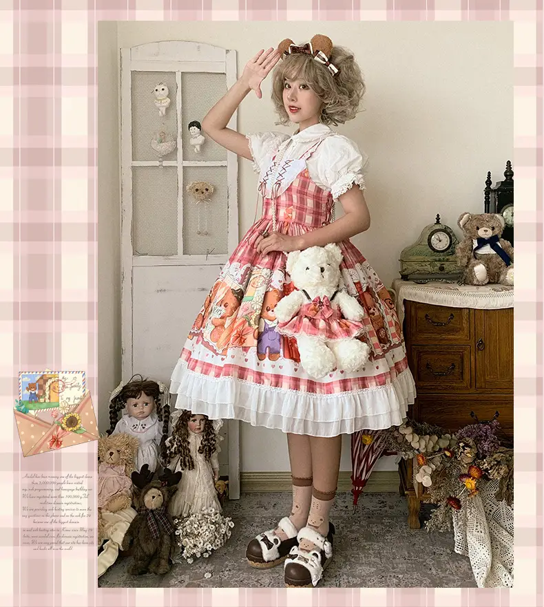 Cute Sweetheart Lolita Jsk Dress with Print — feature 8
