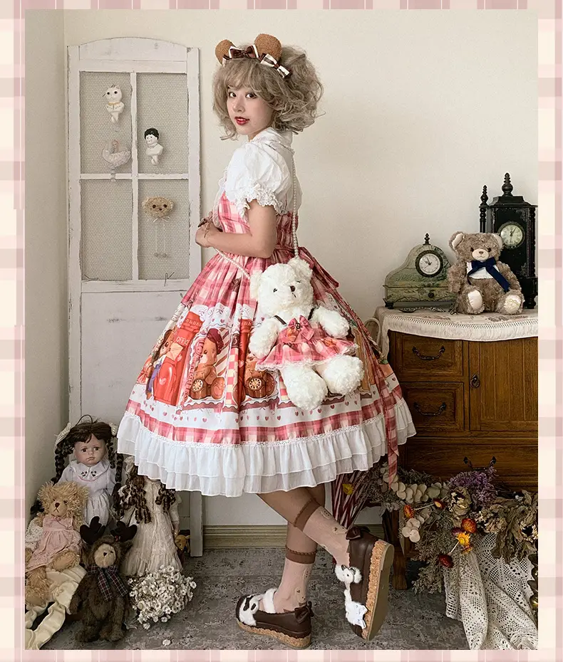 Cute Sweetheart Lolita Jsk Dress with Print — feature 9