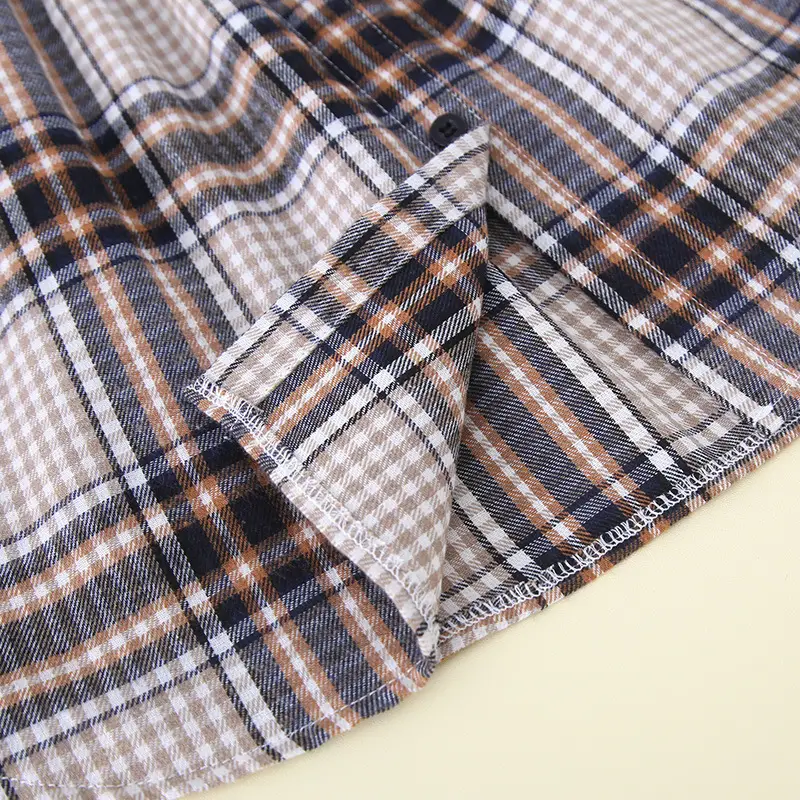 Winter Plaid Sweater Set with Hip Cover Brown Brown - Image 4