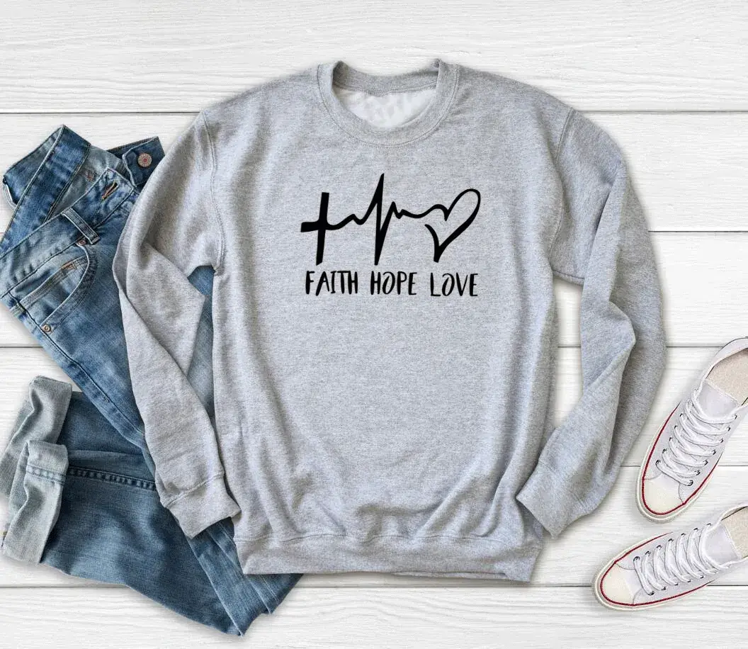 Faith Hope Love Round Neck Vests White - Image 3