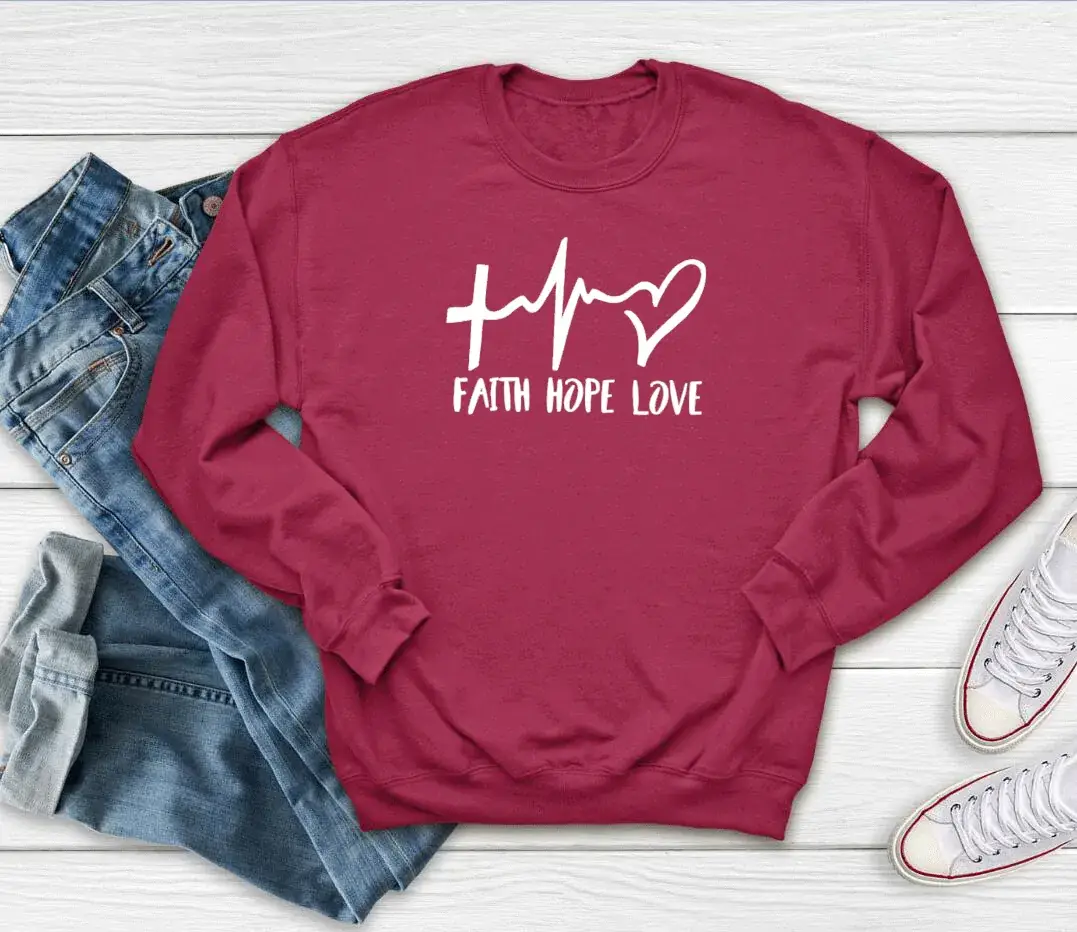 Faith Hope Love Round Neck Vests White - Image 6