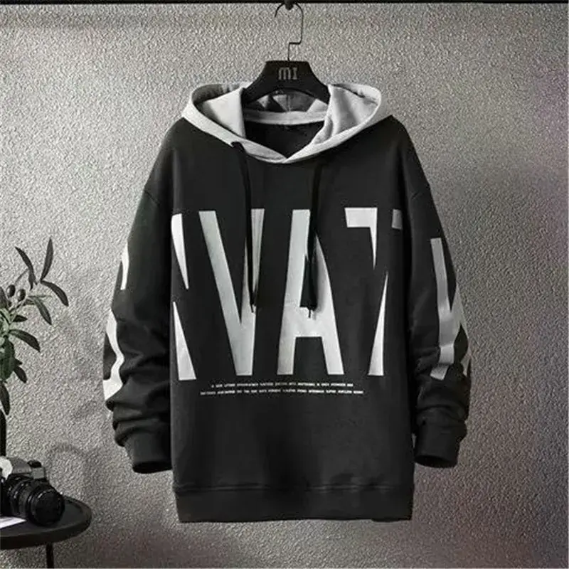 Men's Black SWAT Printed Hoodie XL - Image 4