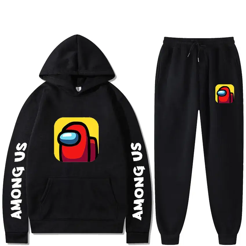 Among Us Printed Hoodie & Pants Set Gray - Image 26