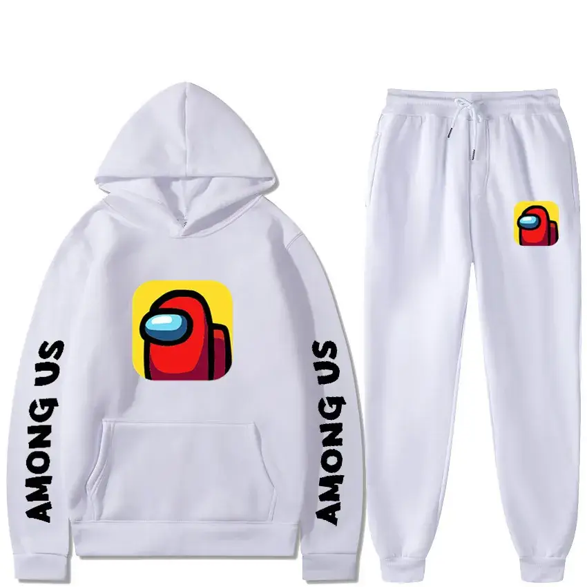Among Us Printed Hoodie & Pants Set Gray - Image 27
