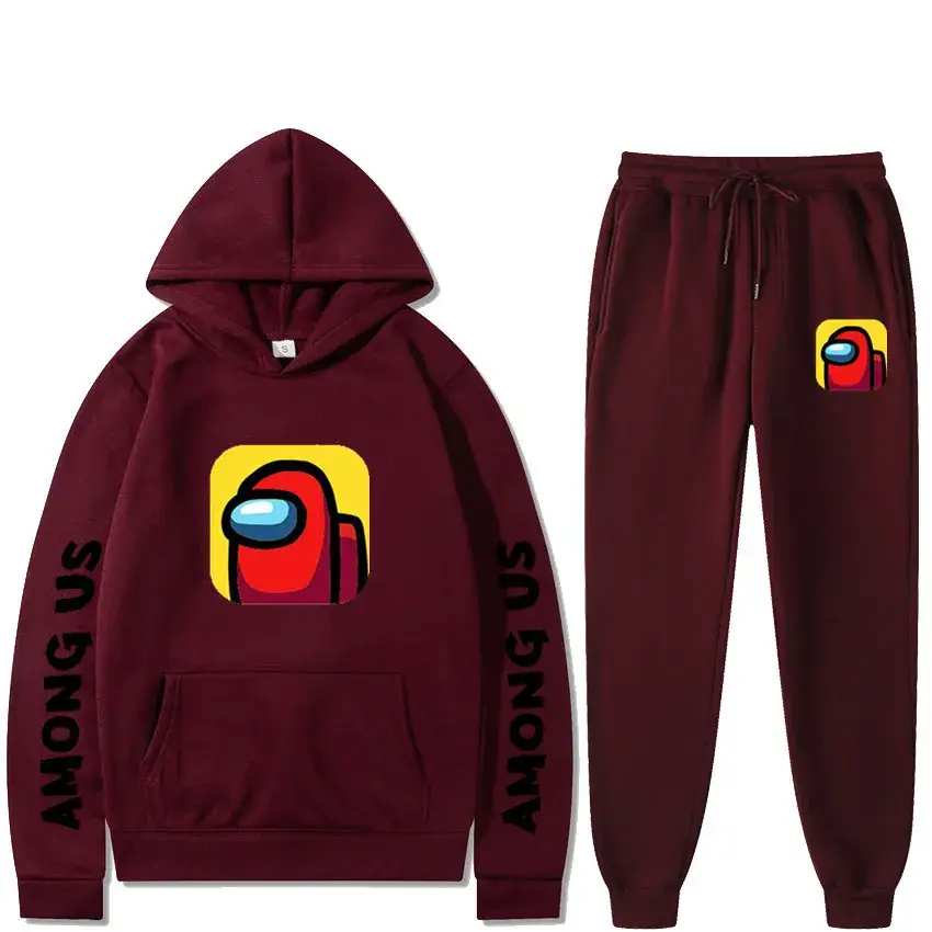 Among Us Printed Hoodie & Pants Set Gray - Image 28