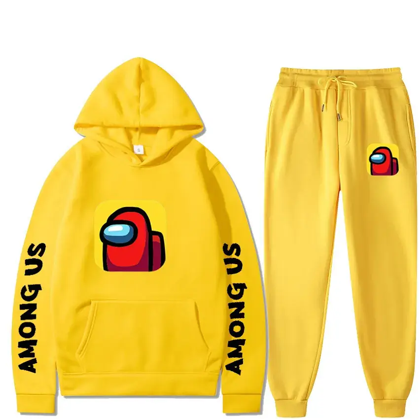 Among Us Printed Hoodie & Pants Set Gray - Image 30
