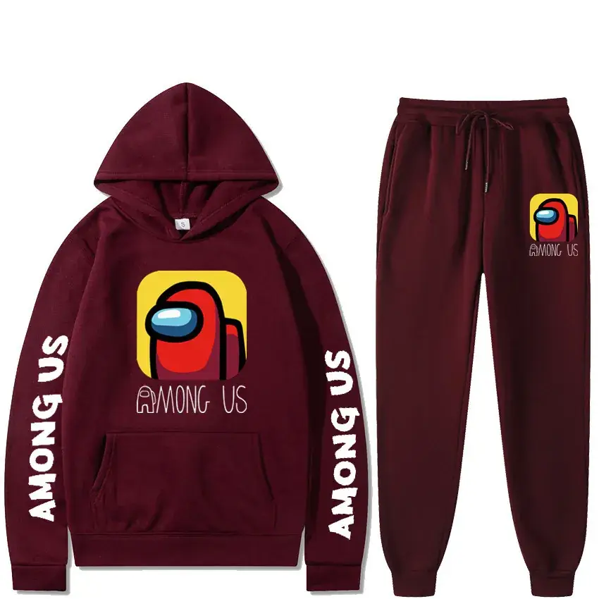 Among Us Printed Hoodie & Pants Set Gray - Image 11