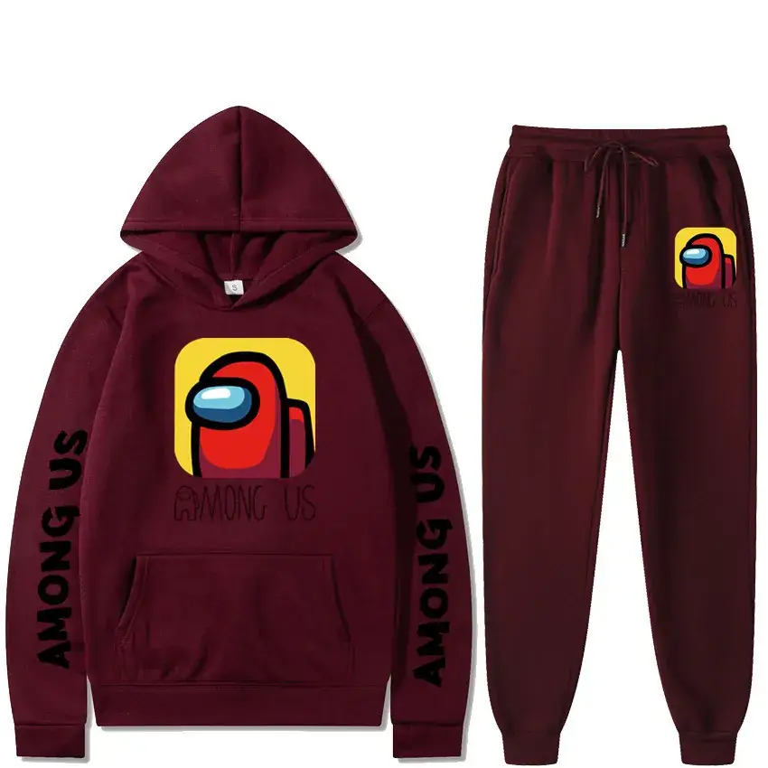 Among Us Printed Hoodie & Pants Set Gray - Image 12