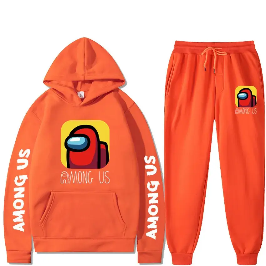 Among Us Printed Hoodie & Pants Set Gray - Image 13