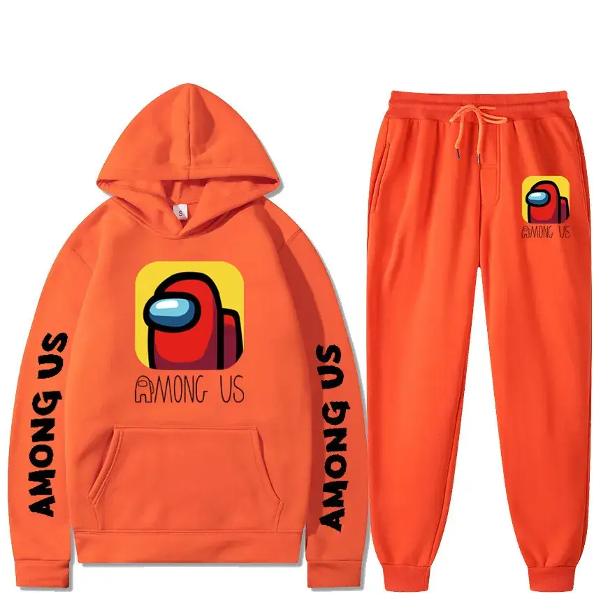 Among Us Printed Hoodie & Pants Set Gray - Image 14