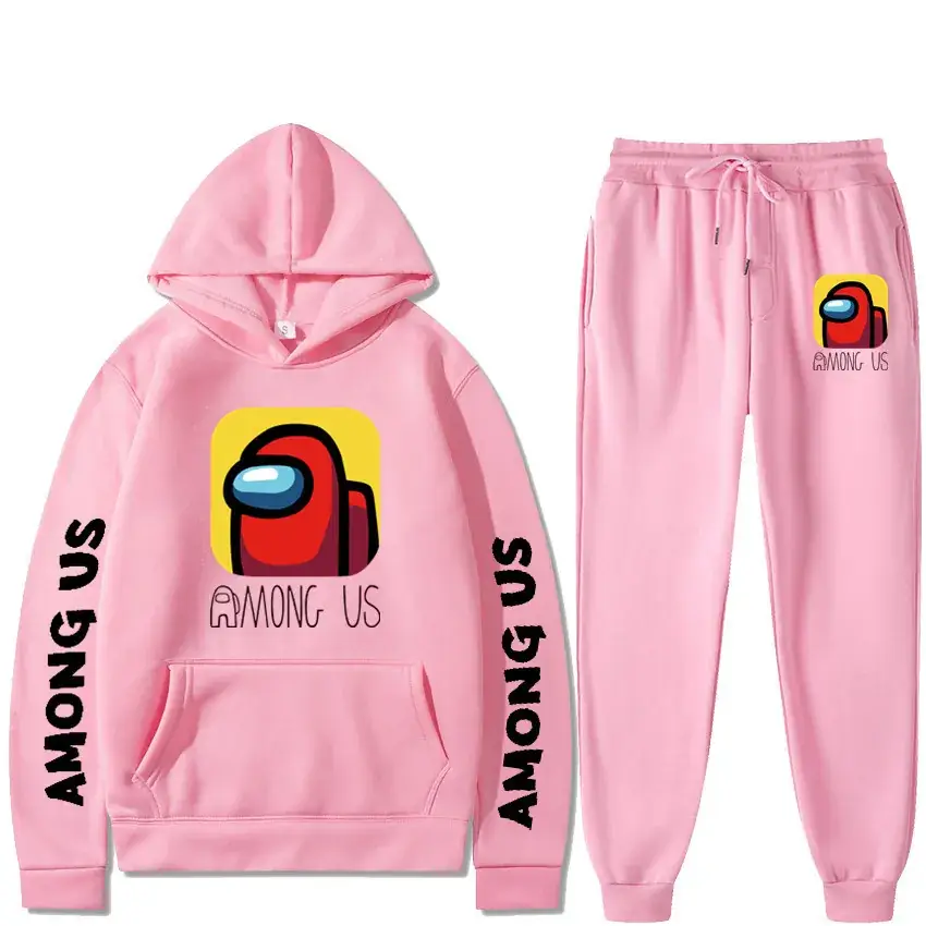 Among Us Printed Hoodie & Pants Set Gray - Image 22