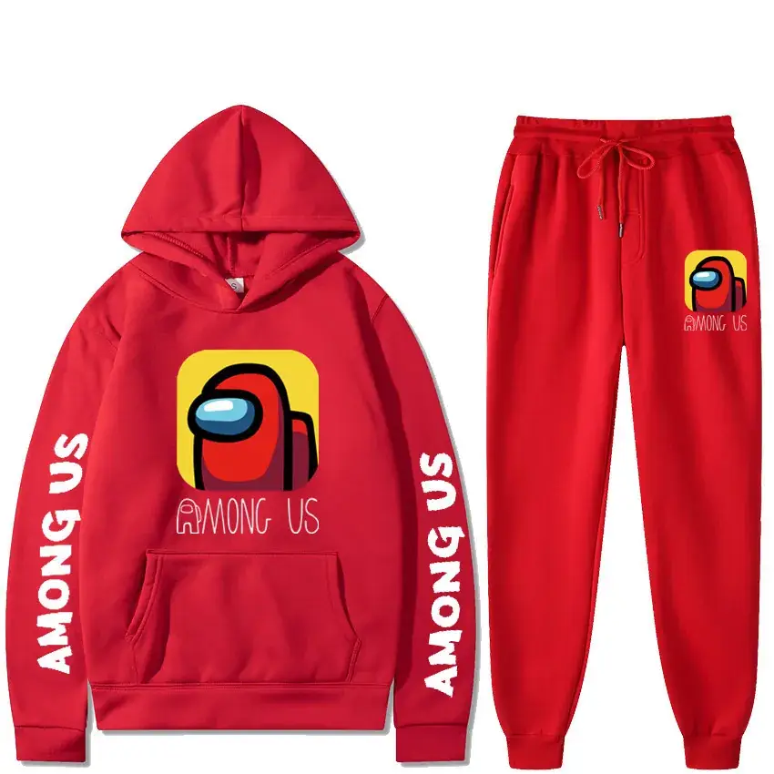 Among Us Printed Hoodie & Pants Set Gray - Image 23