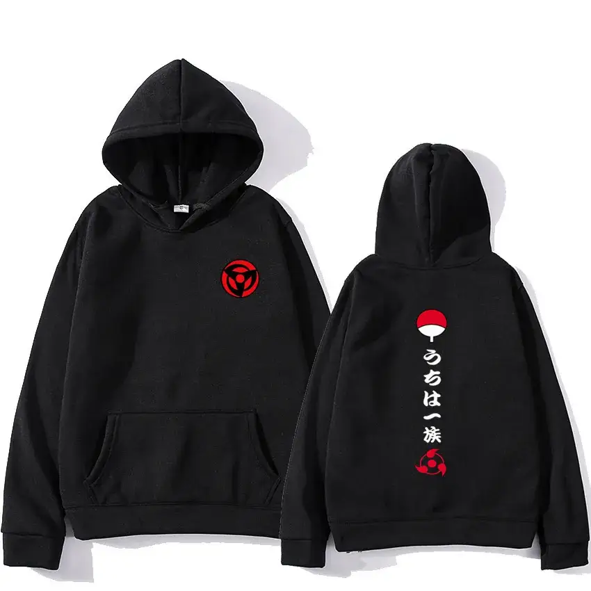 Men's Hoodie Set Naruto Print Grey 2021 - Image 15