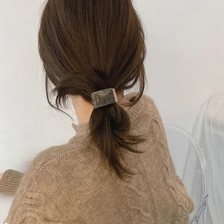 Retro Marbled Hair Rope Bow for Women - Image 9