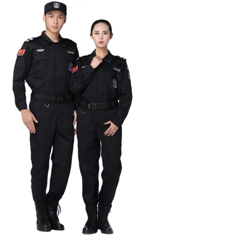 Men & Women Winter Security Uniforms Black Long Sleeve - Image 8