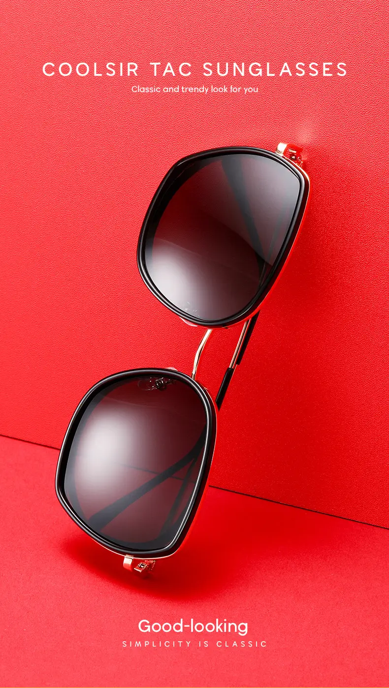 Women Polarized Sunglasses UV Protection Large Frame — feature 4
