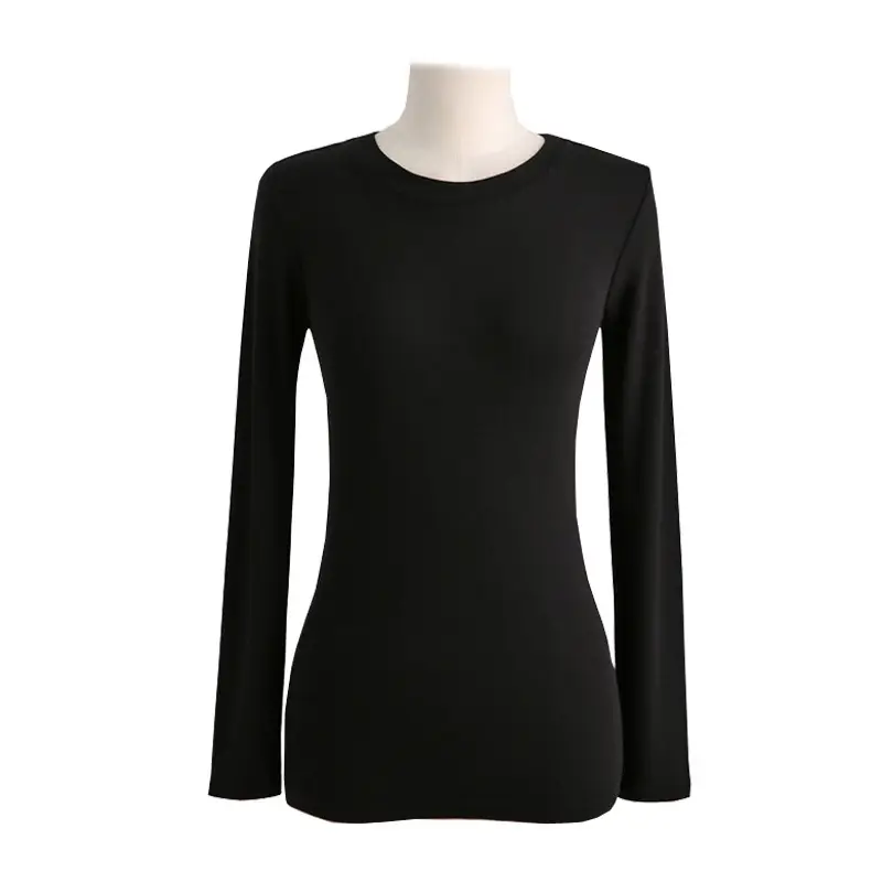 Black Velvet Padded Women's Winter Top