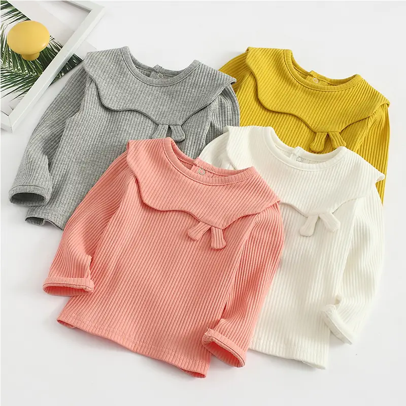 2024 New Kids Cotton Long Sleeve T-Shirt White - Image 5