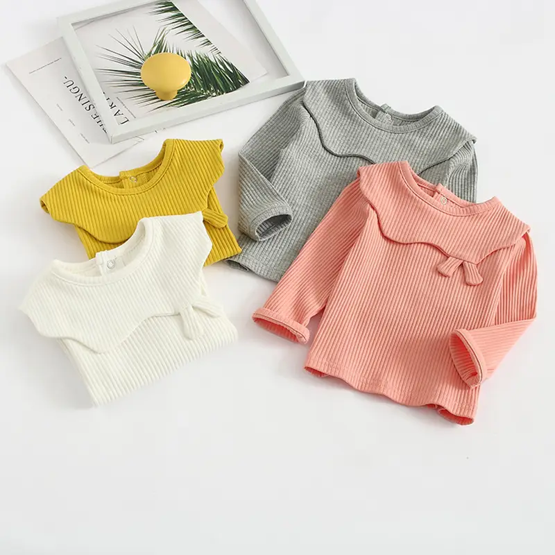 2024 New Kids Cotton Long Sleeve T-Shirt White - Image 6