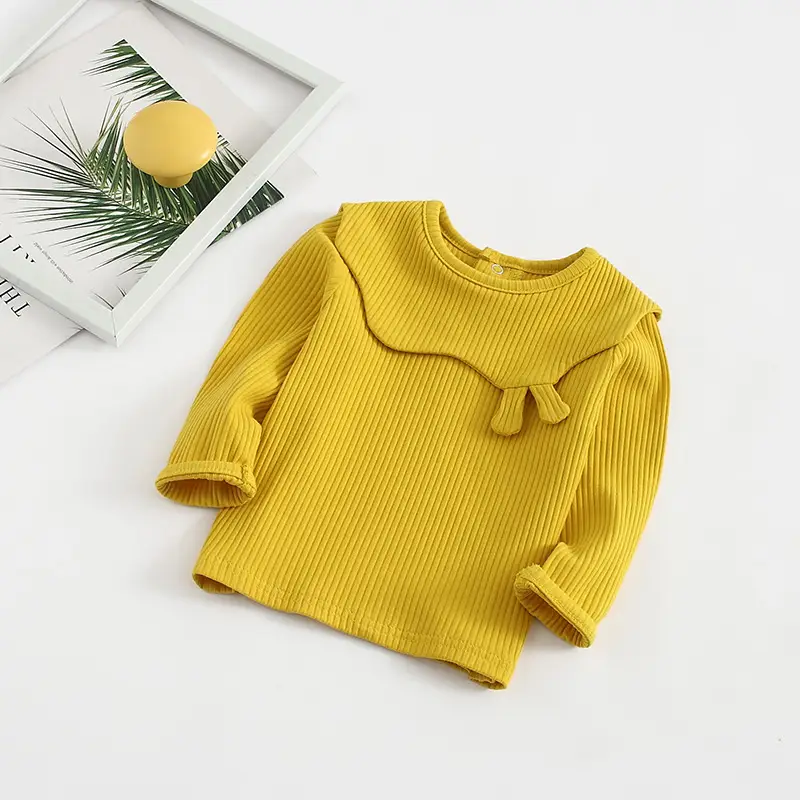 2024 New Kids Cotton Long Sleeve T-Shirt White - Image 3