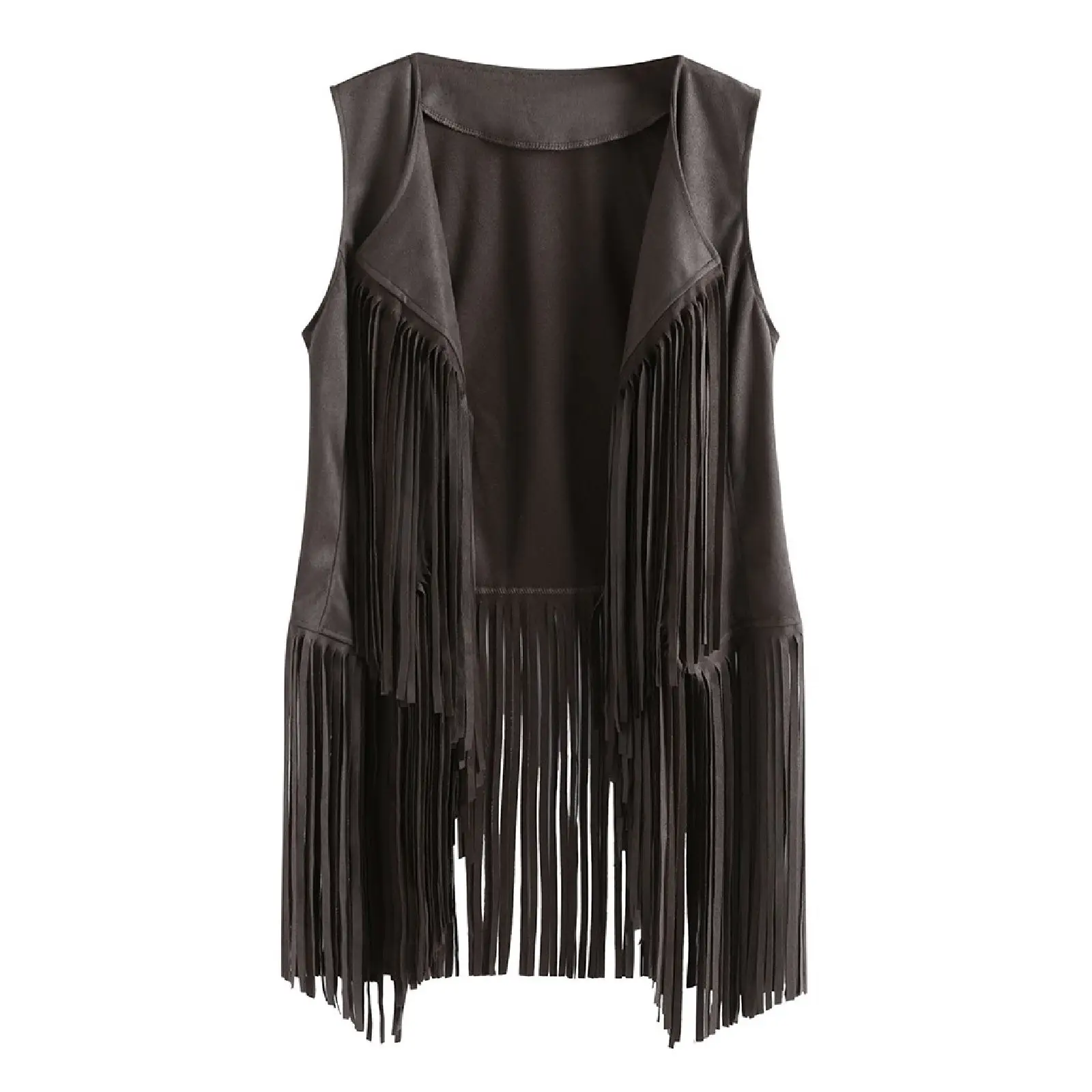 Women Slim Sleeveless Vest with Tassels Summer Wear — feature 15