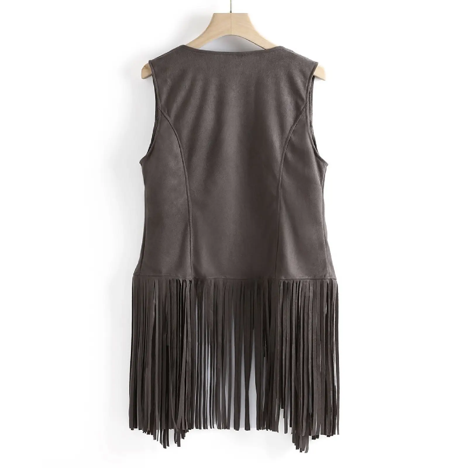 Women Slim Sleeveless Vest with Tassels Summer Wear — feature 16