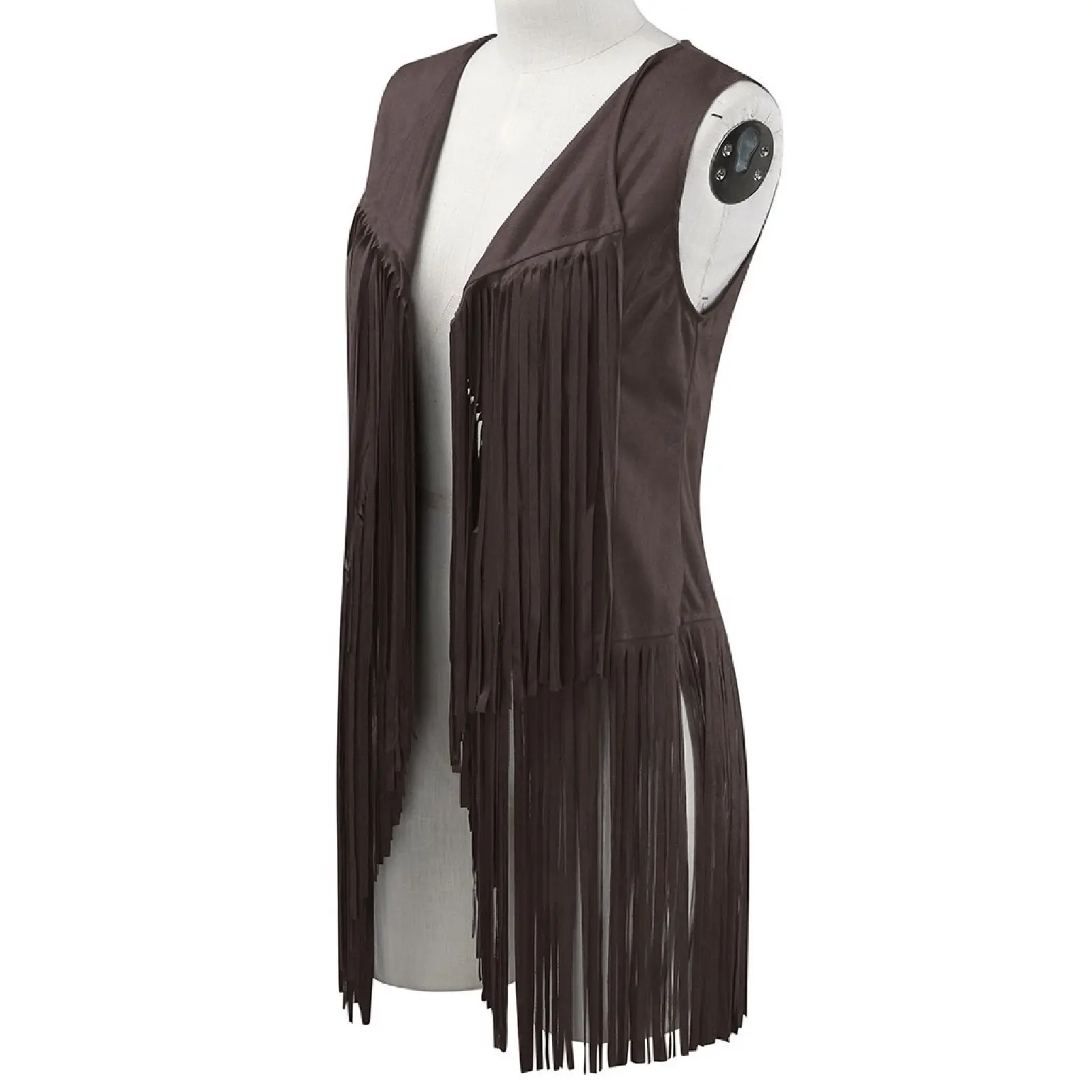 Women Slim Sleeveless Vest with Tassels Summer Wear — feature 18