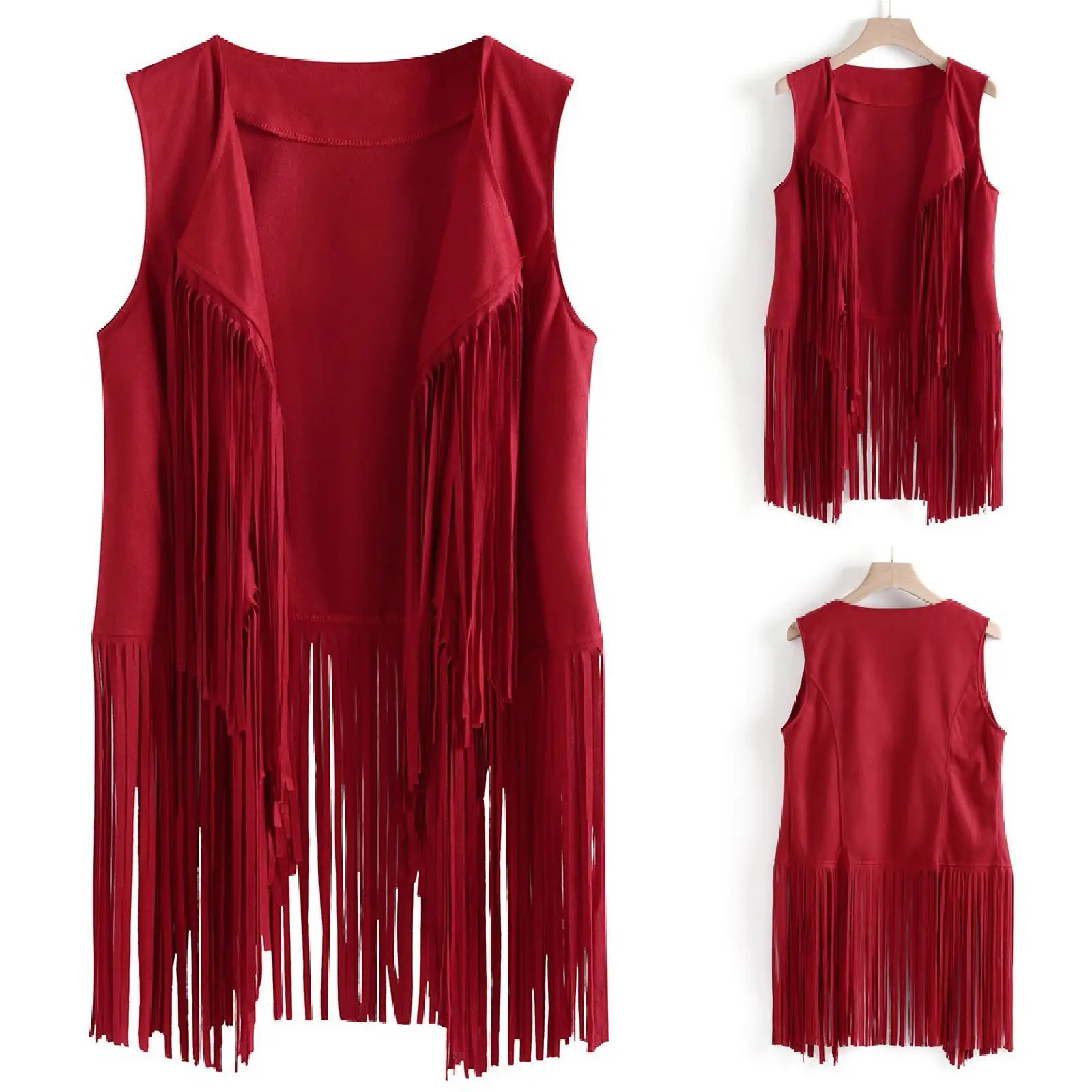 Women Slim Sleeveless Vest with Tassels Summer Wear — feature 21