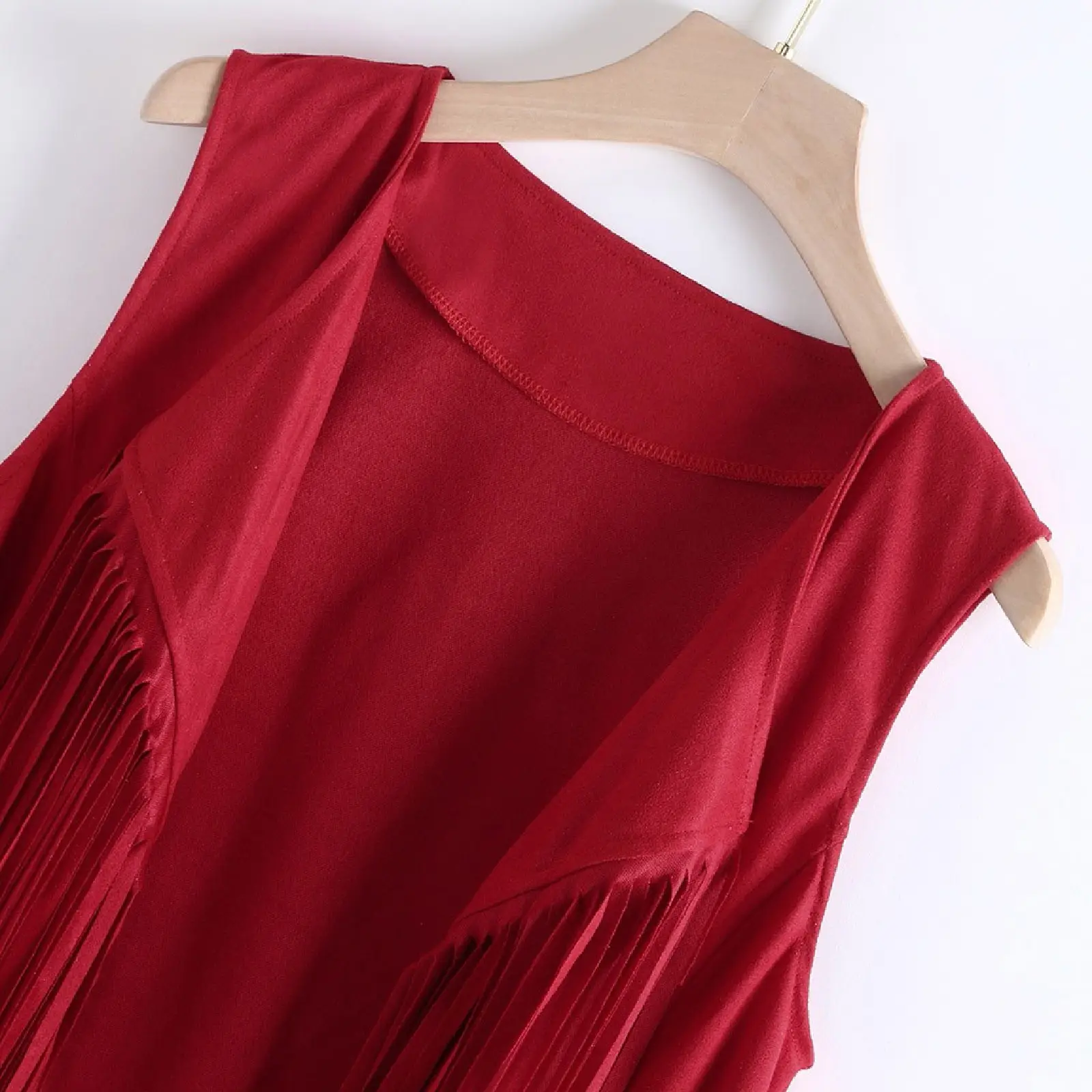 Women Slim Sleeveless Vest with Tassels Summer Wear — feature 27