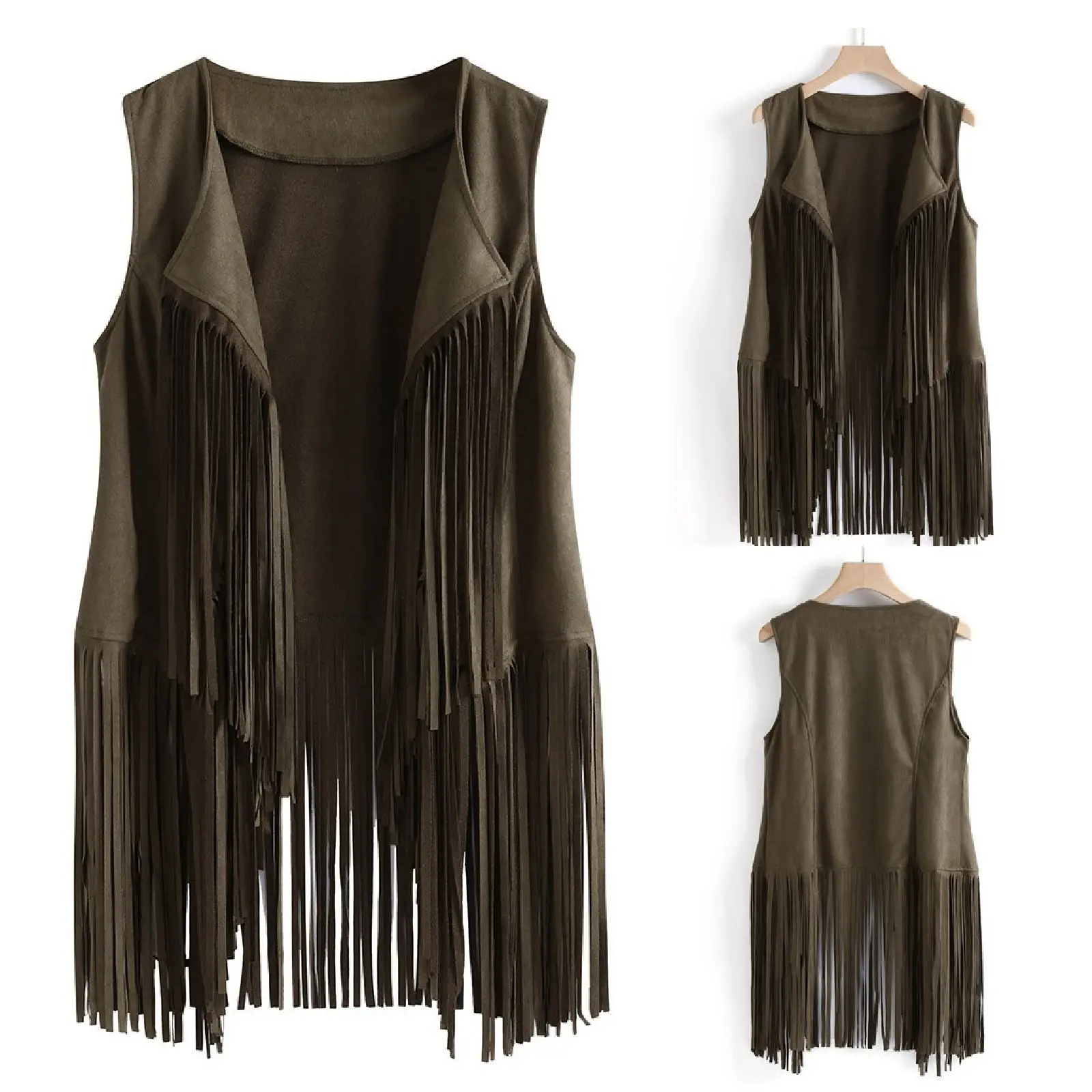 Women Slim Sleeveless Vest with Tassels Summer Wear — feature 30