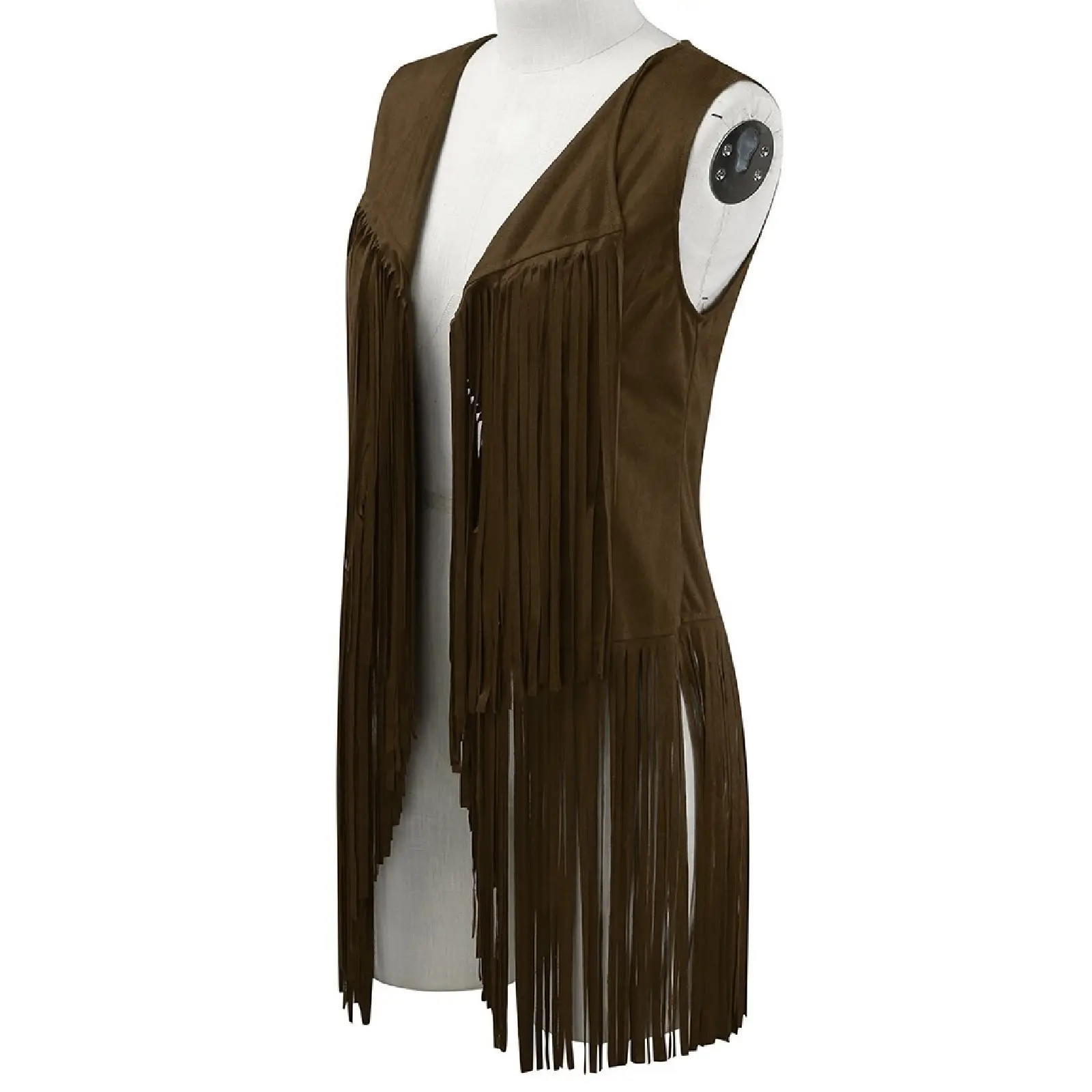 Women Slim Sleeveless Vest with Tassels Summer Wear — feature 35