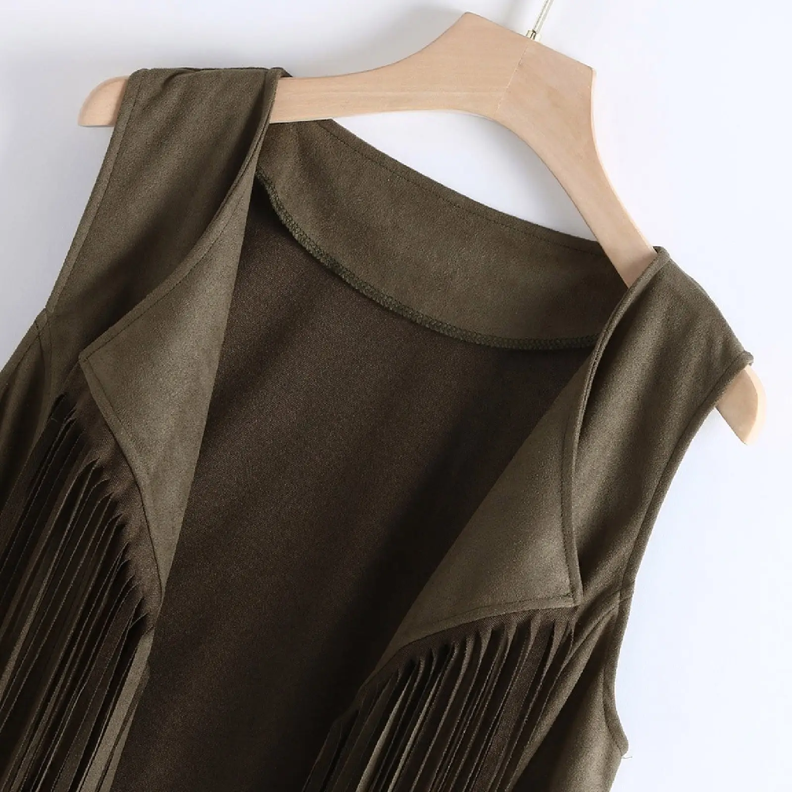 Women Slim Sleeveless Vest with Tassels Summer Wear — feature 37