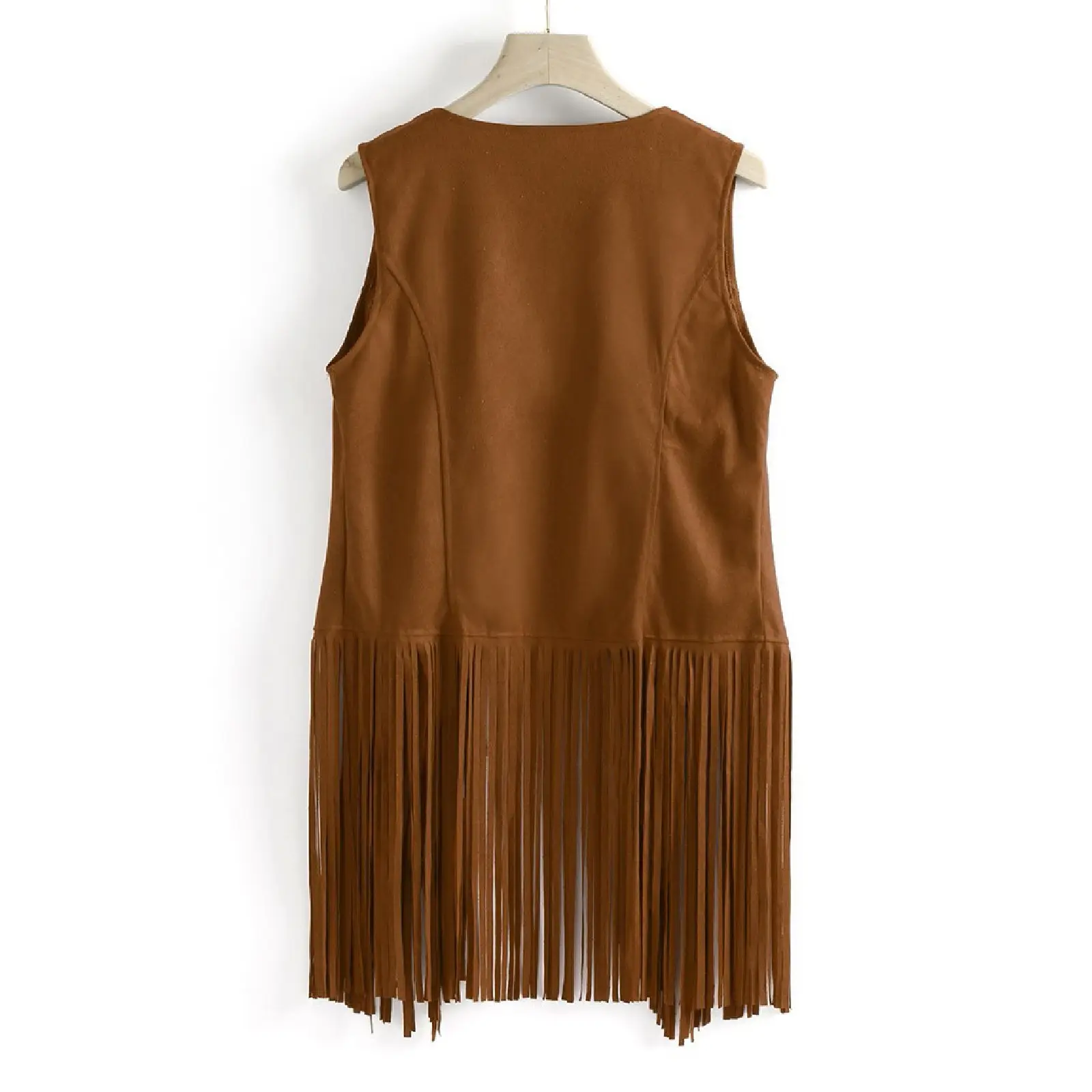 Women Slim Sleeveless Vest with Tassels Summer Wear — feature 9