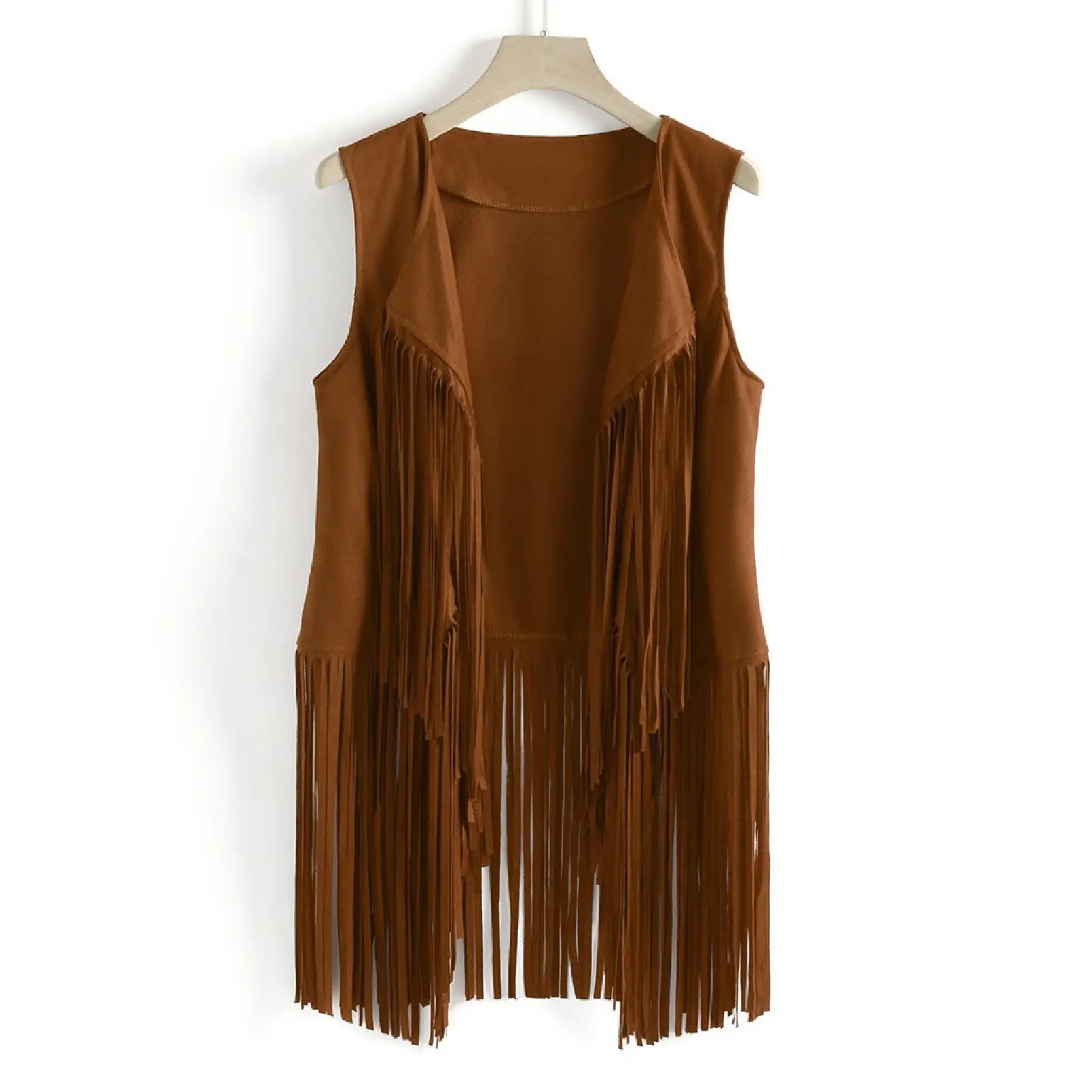 Women Slim Sleeveless Vest with Tassels Summer Wear - Image 4