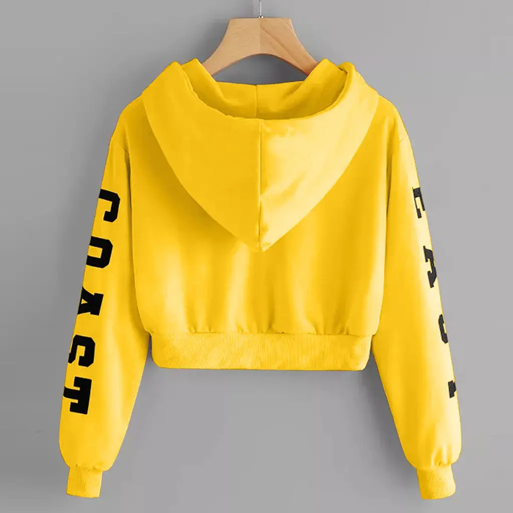 Women Korean Print Sweatshirt Set Red Yellow Yellow - Image 6