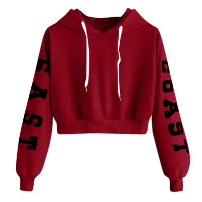 Women Korean Print Sweatshirt Set Red Yellow Yellow - Image 8