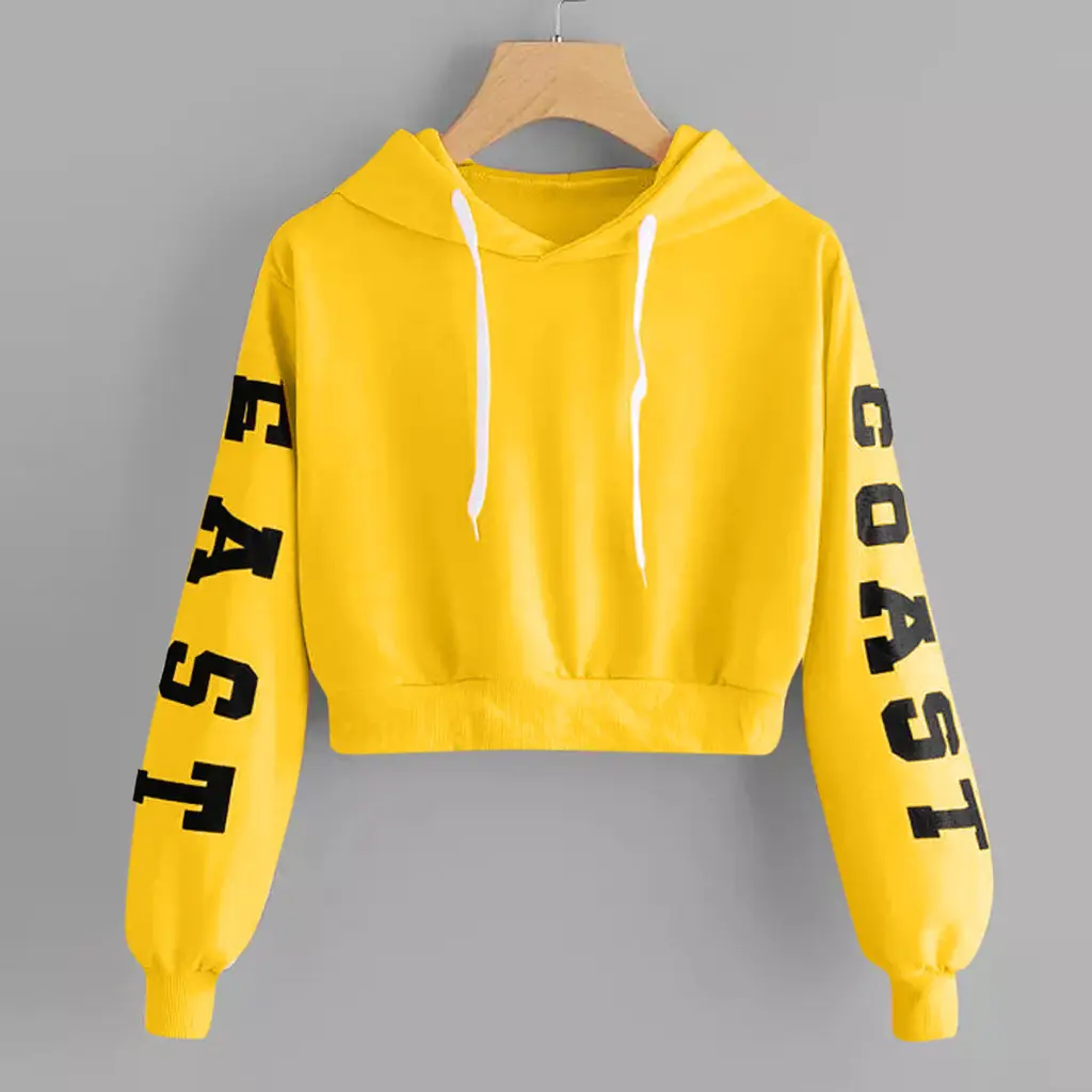 Women Korean Print Sweatshirt Set Red Yellow Yellow — feature 3