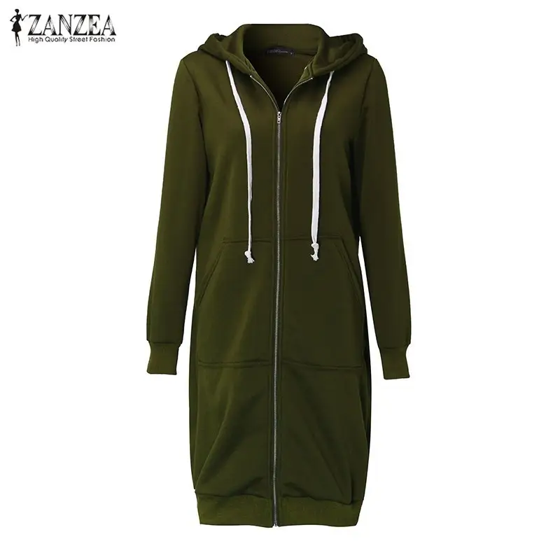 Pink Velvet Hooded Zipper Trench Coat for Women — feature 16