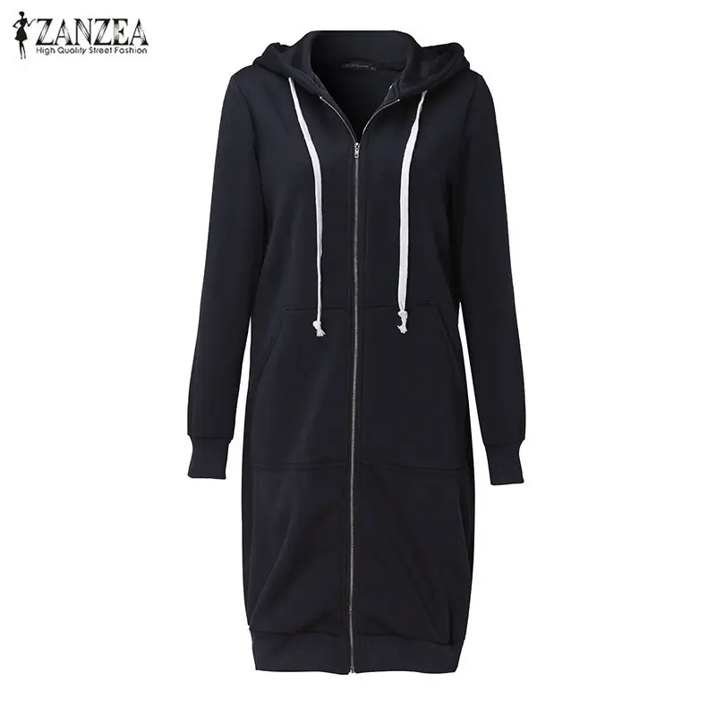 Pink Velvet Hooded Zipper Trench Coat for Women — feature 18