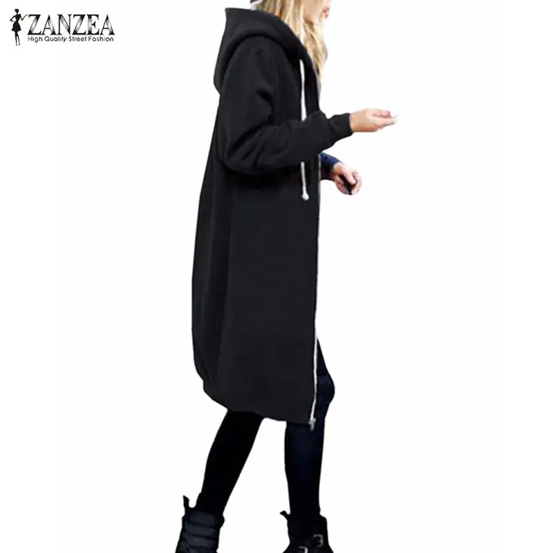 Pink Velvet Hooded Zipper Trench Coat for Women — feature 5