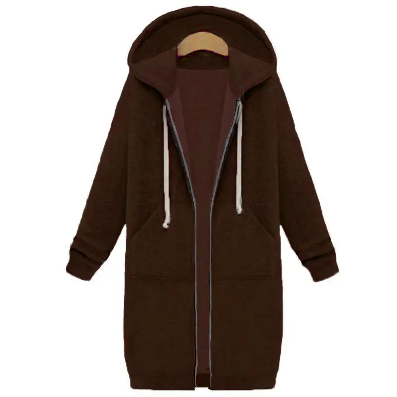 Pink Velvet Hooded Zipper Trench Coat for Women - Image 8