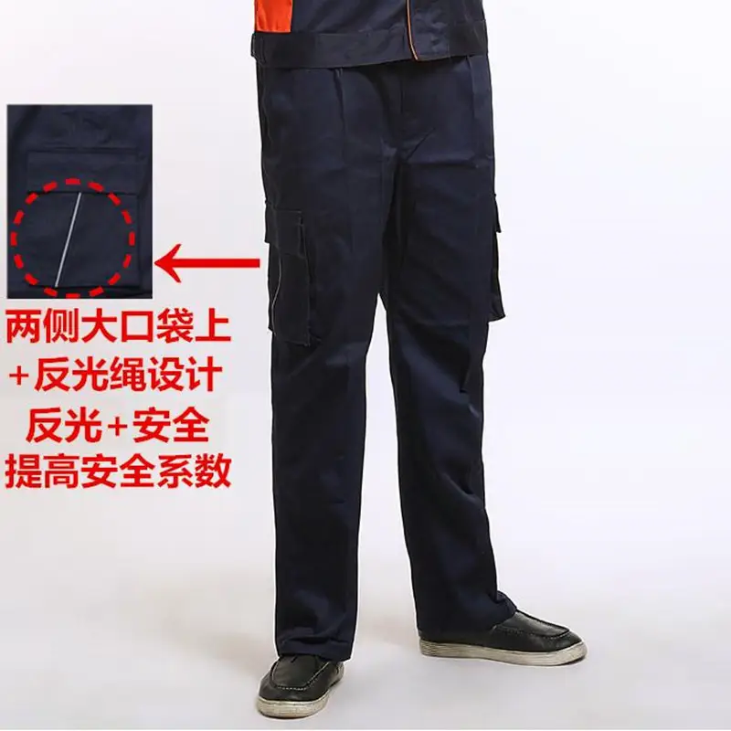 Men's Grey Multi-Pocket Work Pants Auto Repair - Image 8