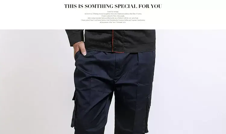 Men's Grey Multi-Pocket Work Pants Auto Repair — feature 17