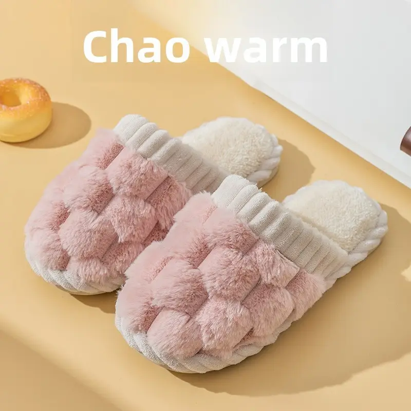 Cixi Cotton Slippers for Women Spring and Autumn Home Winter Indoor Non-slip Plush Home Warm Winter Couple Men - Image 11