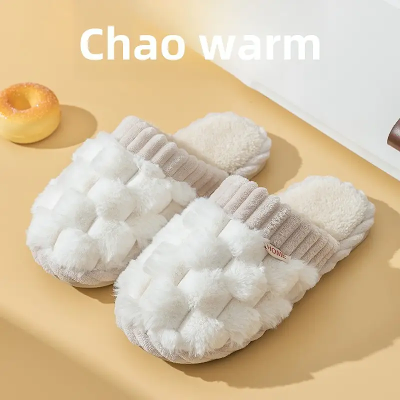 Cixi Cotton Slippers for Women Spring and Autumn Home Winter Indoor Non-slip Plush Home Warm Winter Couple Men - Image 13