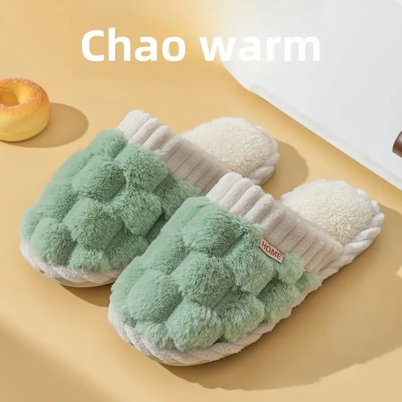 Cixi Cotton Slippers for Women Spring and Autumn Home Winter Indoor Non-slip Plush Home Warm Winter Couple Men - Image 18